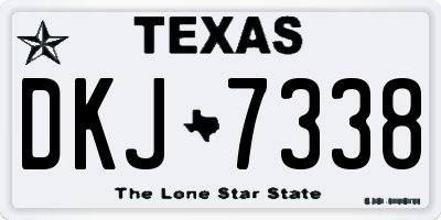 TX license plate DKJ7338