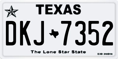 TX license plate DKJ7352