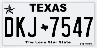 TX license plate DKJ7547