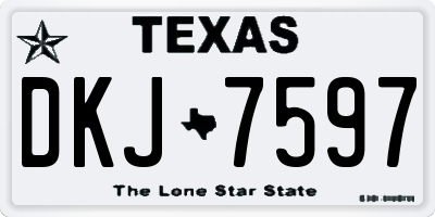TX license plate DKJ7597