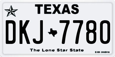 TX license plate DKJ7780