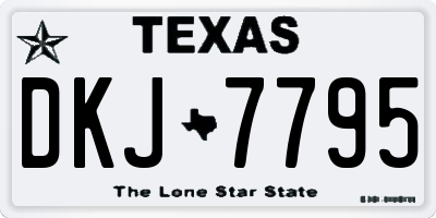 TX license plate DKJ7795