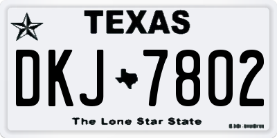 TX license plate DKJ7802