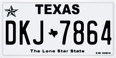 TX license plate DKJ7864