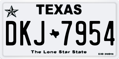 TX license plate DKJ7954