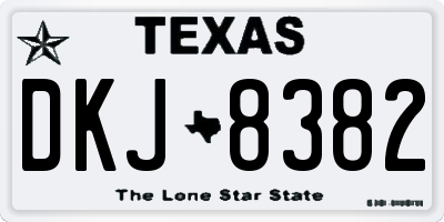 TX license plate DKJ8382