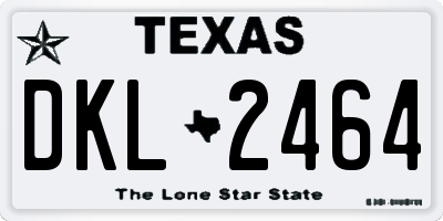 TX license plate DKL2464