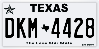 TX license plate DKM4428