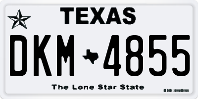 TX license plate DKM4855