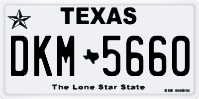 TX license plate DKM5660