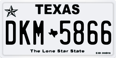 TX license plate DKM5866