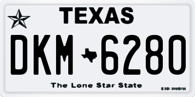 TX license plate DKM6280