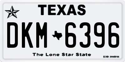 TX license plate DKM6396