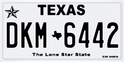 TX license plate DKM6442
