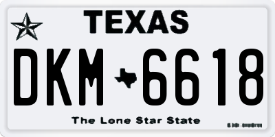 TX license plate DKM6618