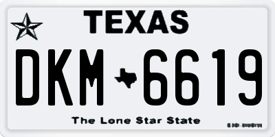 TX license plate DKM6619