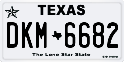 TX license plate DKM6682