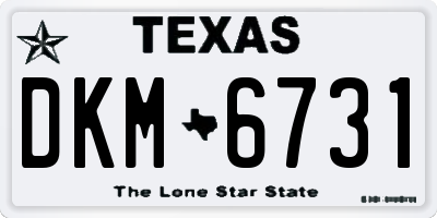 TX license plate DKM6731