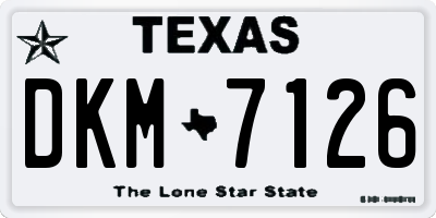 TX license plate DKM7126