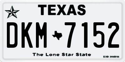 TX license plate DKM7152