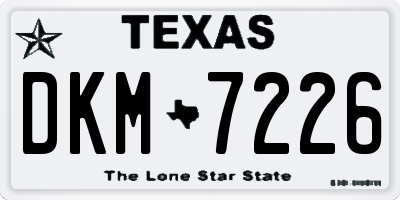 TX license plate DKM7226