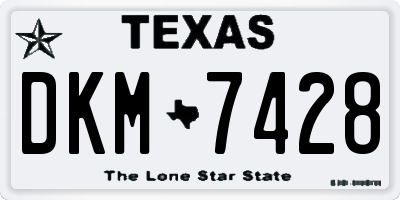 TX license plate DKM7428