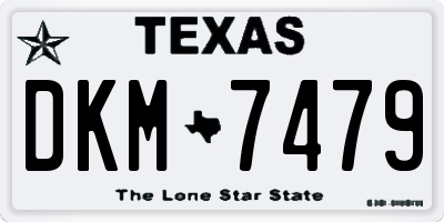 TX license plate DKM7479