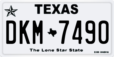 TX license plate DKM7490
