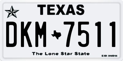 TX license plate DKM7511