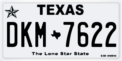 TX license plate DKM7622
