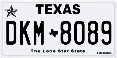 TX license plate DKM8089