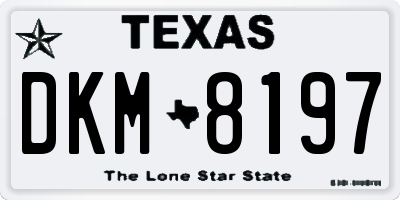 TX license plate DKM8197