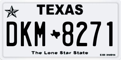 TX license plate DKM8271