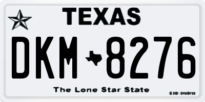 TX license plate DKM8276