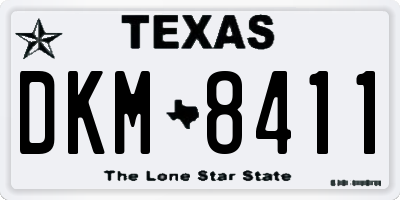 TX license plate DKM8411