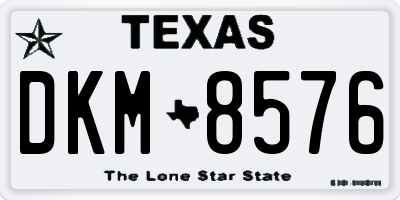 TX license plate DKM8576