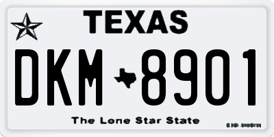 TX license plate DKM8901
