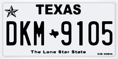TX license plate DKM9105