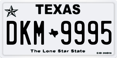 TX license plate DKM9995