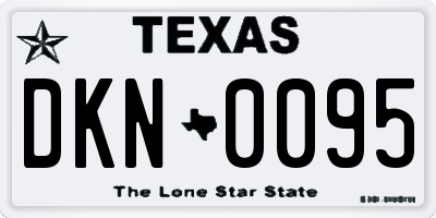 TX license plate DKN0095