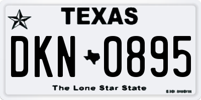 TX license plate DKN0895