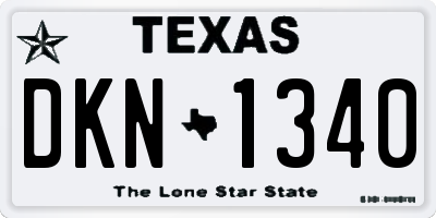 TX license plate DKN1340