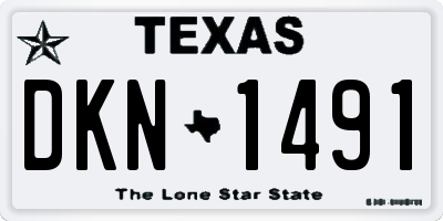 TX license plate DKN1491