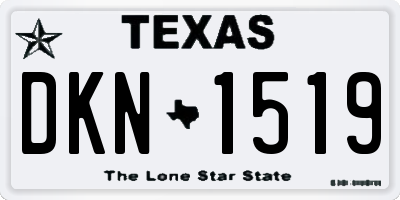 TX license plate DKN1519