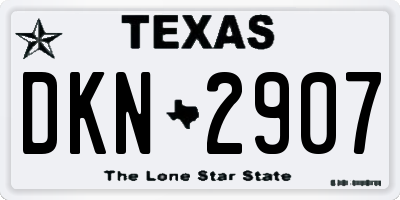 TX license plate DKN2907