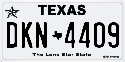 TX license plate DKN4409