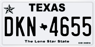 TX license plate DKN4655