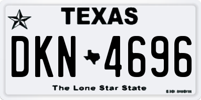 TX license plate DKN4696