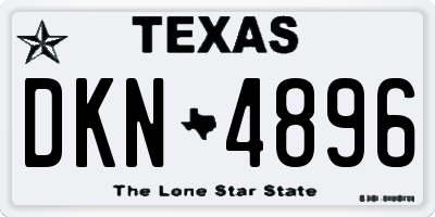 TX license plate DKN4896