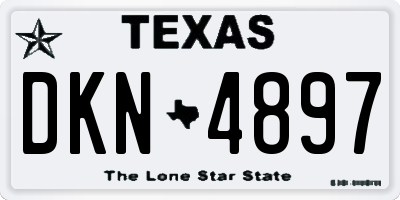 TX license plate DKN4897